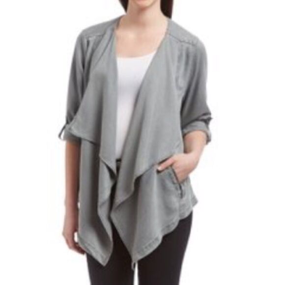 Max Jeans gray open blazer size small - Picture 2 of 7